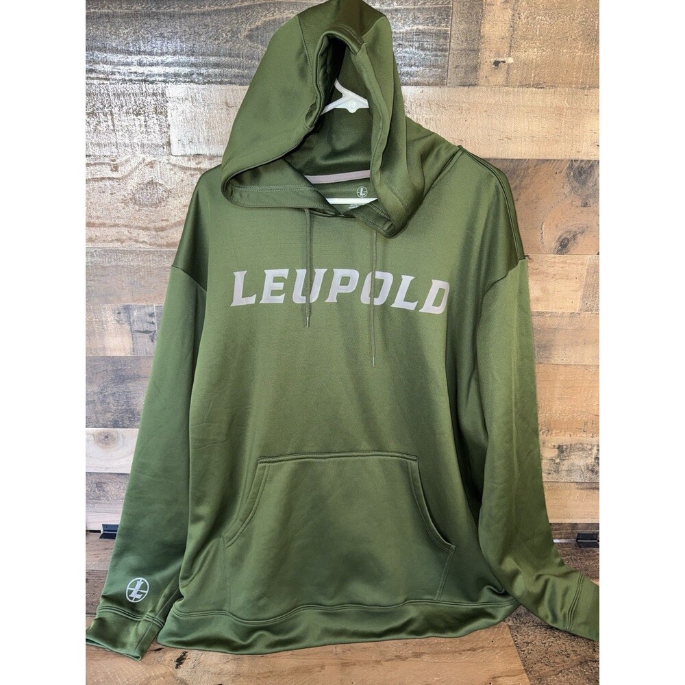 Leupold Scopes Hoodie Men's XL Green Sweatshirt Rifle Gun Deer Hunting Sweater
